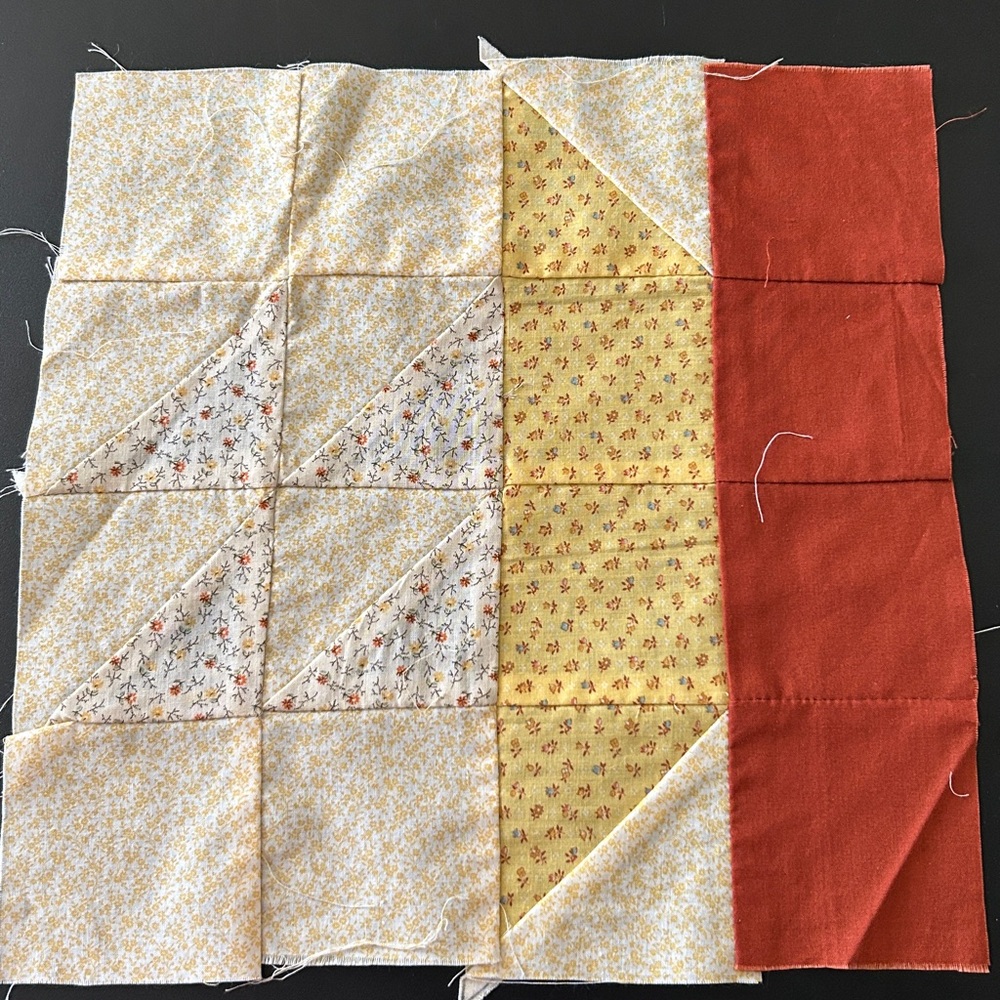 Handmade unfinished Vintage Quilt Blocks Lot of 12 Size 13”x13” - Picture 8 of 14